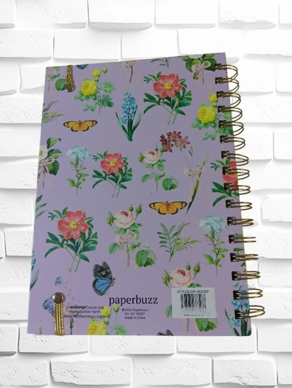 **Reserved for @moderngal Butterflies & Flowers Lavender Journal